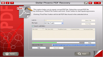 Stellar Phoenix PDF Recovery screenshot 3