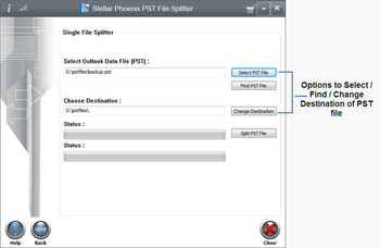 Stellar Phoenix Pst File Splitter screenshot 4