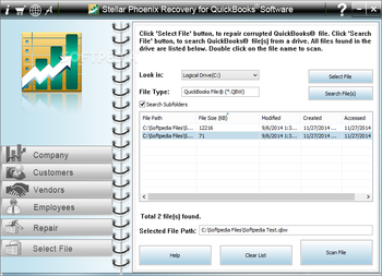 Stellar Phoenix Recovery for QuickBooks screenshot