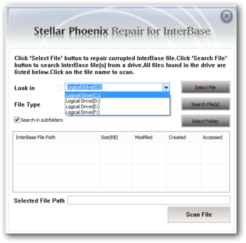 Stellar Phoenix Repair for InterBase screenshot 2
