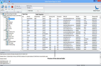 Stellar Phoenix Repair for SQLite screenshot