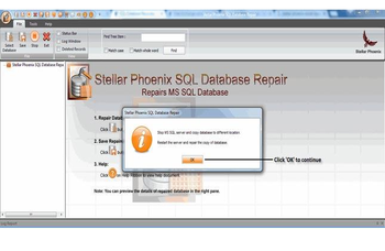 Stellar Phoenix SQL Database Repair screenshot