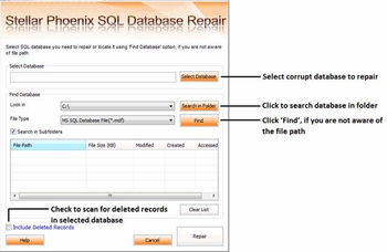 Stellar Phoenix SQL Database Repair screenshot 3