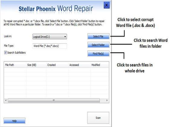 Stellar Phoenix Word Repair screenshot