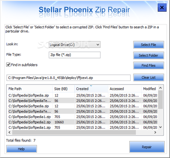 Stellar Phoenix Zip Repair screenshot