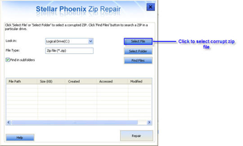 Stellar Phoenix Zip Repair screenshot