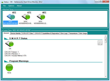 Stellarworks Hard Drive Monitor 2012 screenshot