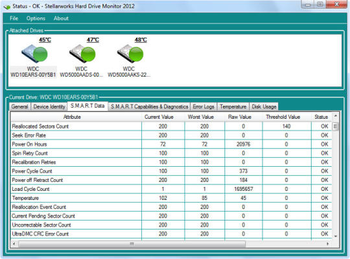 Stellarworks Hard Drive Monitor 2012 screenshot 2