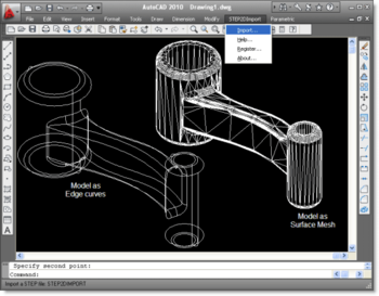 STEP 2D Import for AutoCAD screenshot