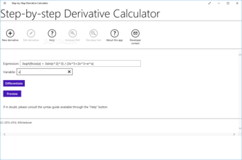 Step-by-step Derivative Calculator screenshot