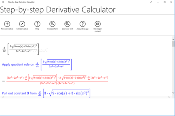 Step-by-step Derivative Calculator screenshot 2