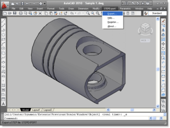 STEP Export for AutoCAD screenshot