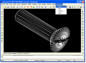 STEP Import for Bricscad screenshot