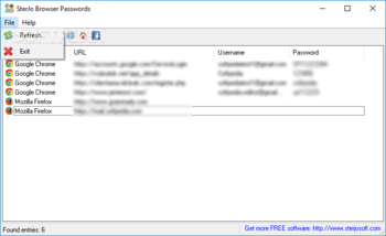 SterJo Browser Passwords screenshot 2