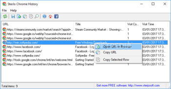 SterJo Chrome History Portable screenshot