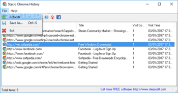 SterJo Chrome History Portable screenshot 2