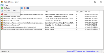 SterJo Chrome History screenshot 2