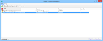 SterJo Chrome Passwords screenshot 2