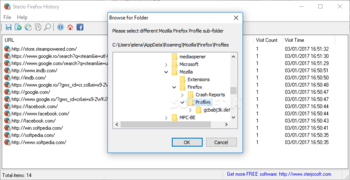 SterJo Firefox History Portable screenshot 3