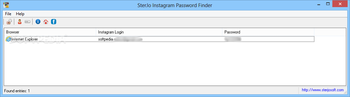 SterJo Instagram Password Finder screenshot