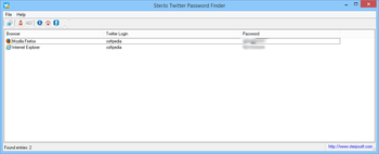 SterJo Twitter Password Finder screenshot