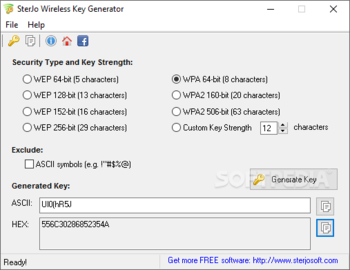 SterJo Wireless Key Generator screenshot