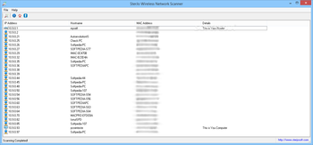 SterJo Wireless Network Scanner screenshot