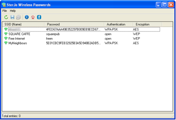 SterJo Wireless Passwords Portable screenshot