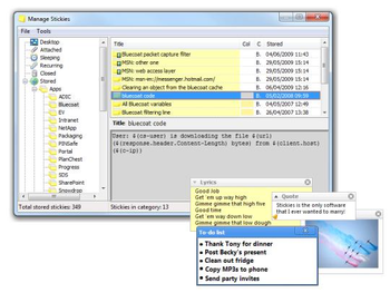 Stickies Portable screenshot