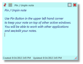 Sticky Notes screenshot