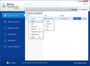 Sticky Password screenshot 2