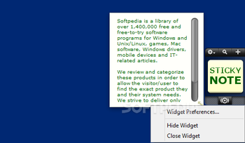 StickyNote Widget screenshot