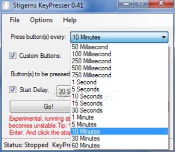 Stigerns KeyPresser screenshot 2