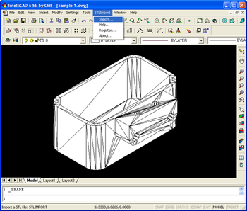 STL Import for IntelliCAD screenshot