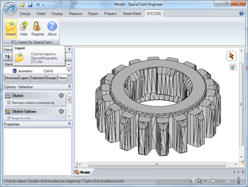 STL Import for SpaceClaim screenshot 2