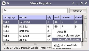 Stock Registry screenshot 2