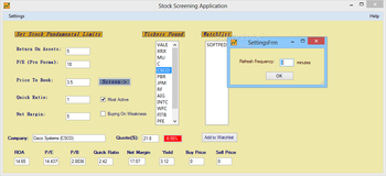 Stock Screening Application screenshot 3
