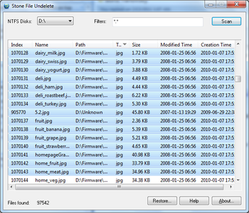 Stone File Undelete screenshot