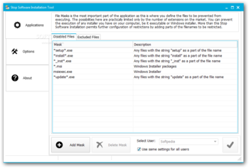 Stop Software Installation Tool screenshot