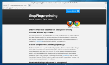 StopFingerprinting screenshot