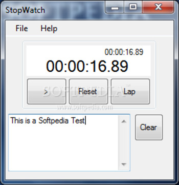 StopWatch screenshot