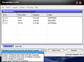 StorageWipe screenshot