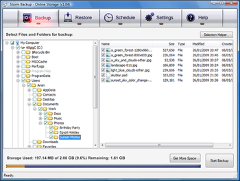 Storm Backup screenshot