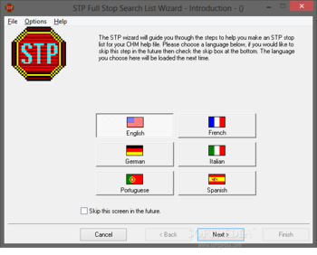 STPwiz (STP Full Stop Search List Wizard) screenshot