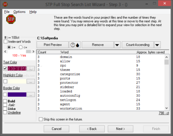 STPwiz (STP Full Stop Search List Wizard) screenshot 4