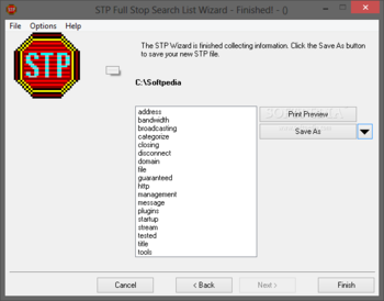 STPwiz (STP Full Stop Search List Wizard) screenshot 7