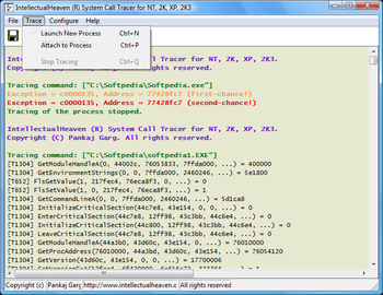 StraceNT screenshot 2