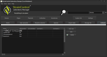 StrainControl Laboratory Manager screenshot 12