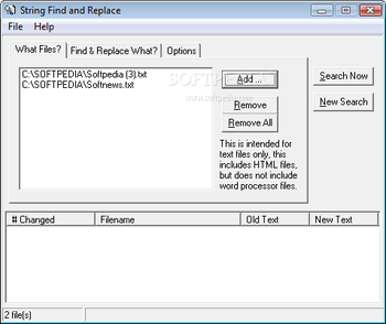 String Find and Replace screenshot