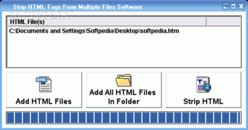 Strip HTML Tags From Multiple Files Software screenshot 2